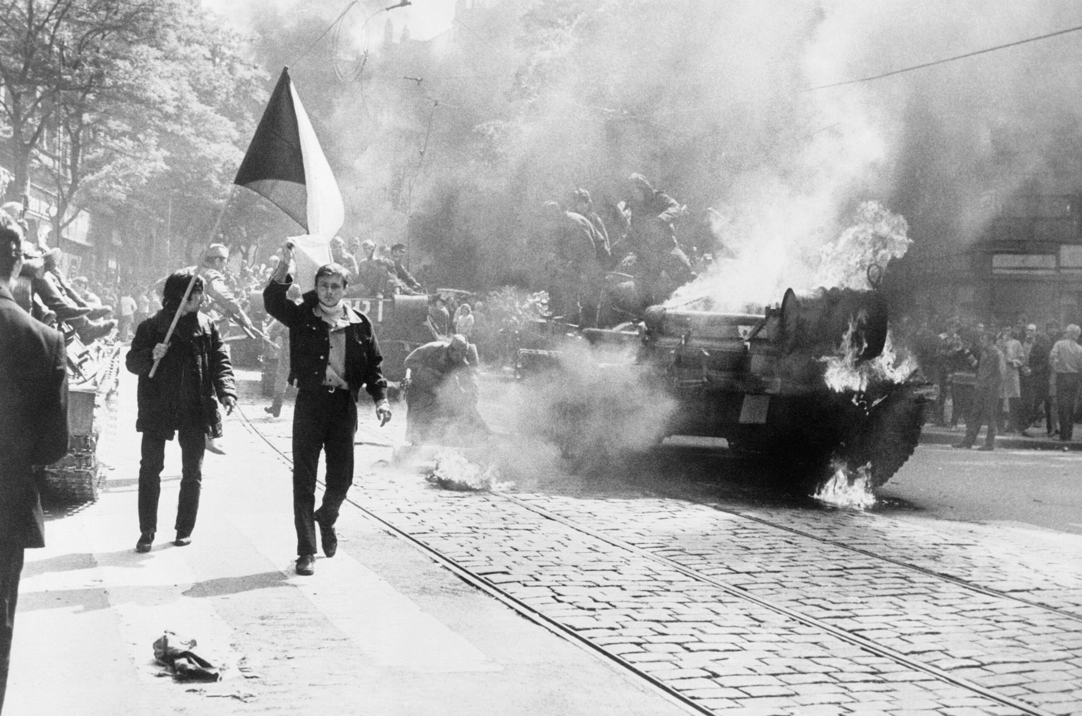 The invasion of Czechoslovakia by the Soviet Union 